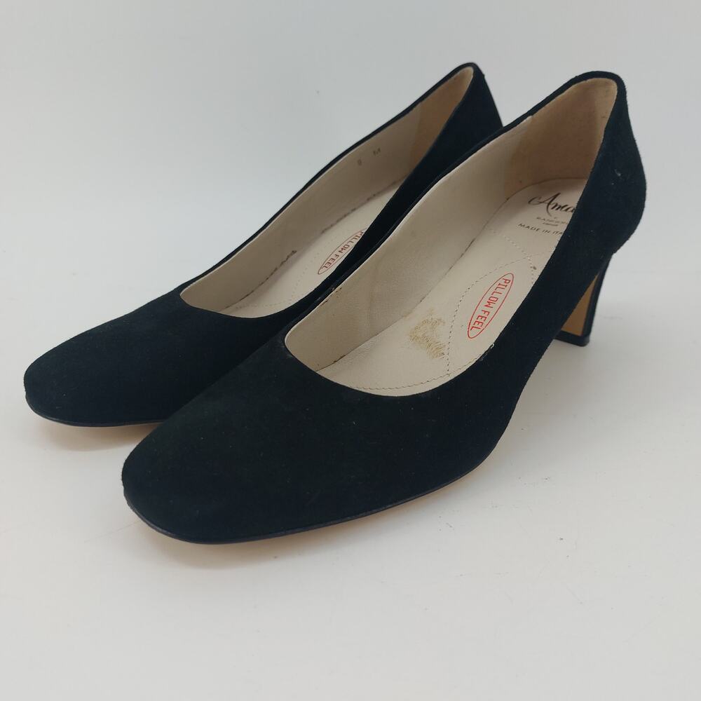 Amalfi by Rangoni Women's Pumps Heels Blue Suede Square Toe